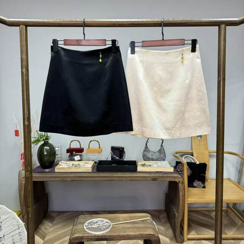 别致好裙！新中式暗纹提花国风半裙！GZ3546