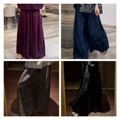 潇洒走一回！松弛感加厚棉提花新中式大脚裤！GZ6566