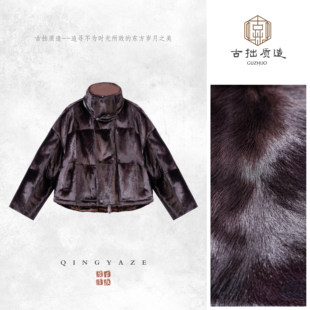 顶奢胎糕·浓情摩卡 GZ6812 羊皮毛一体鹅绒服外套