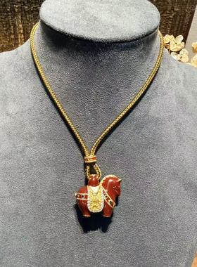 得意小马！珐琅滴油厚度国风项链！GZ7443