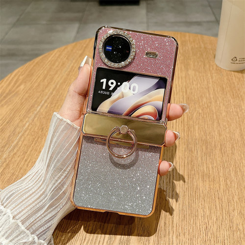 适用vivoxflip手机壳vivo折叠屏X保护flip渐变套V2256A防摔vivixflip闪粉xflip硬vovixflip外壳vivoxfilp女生