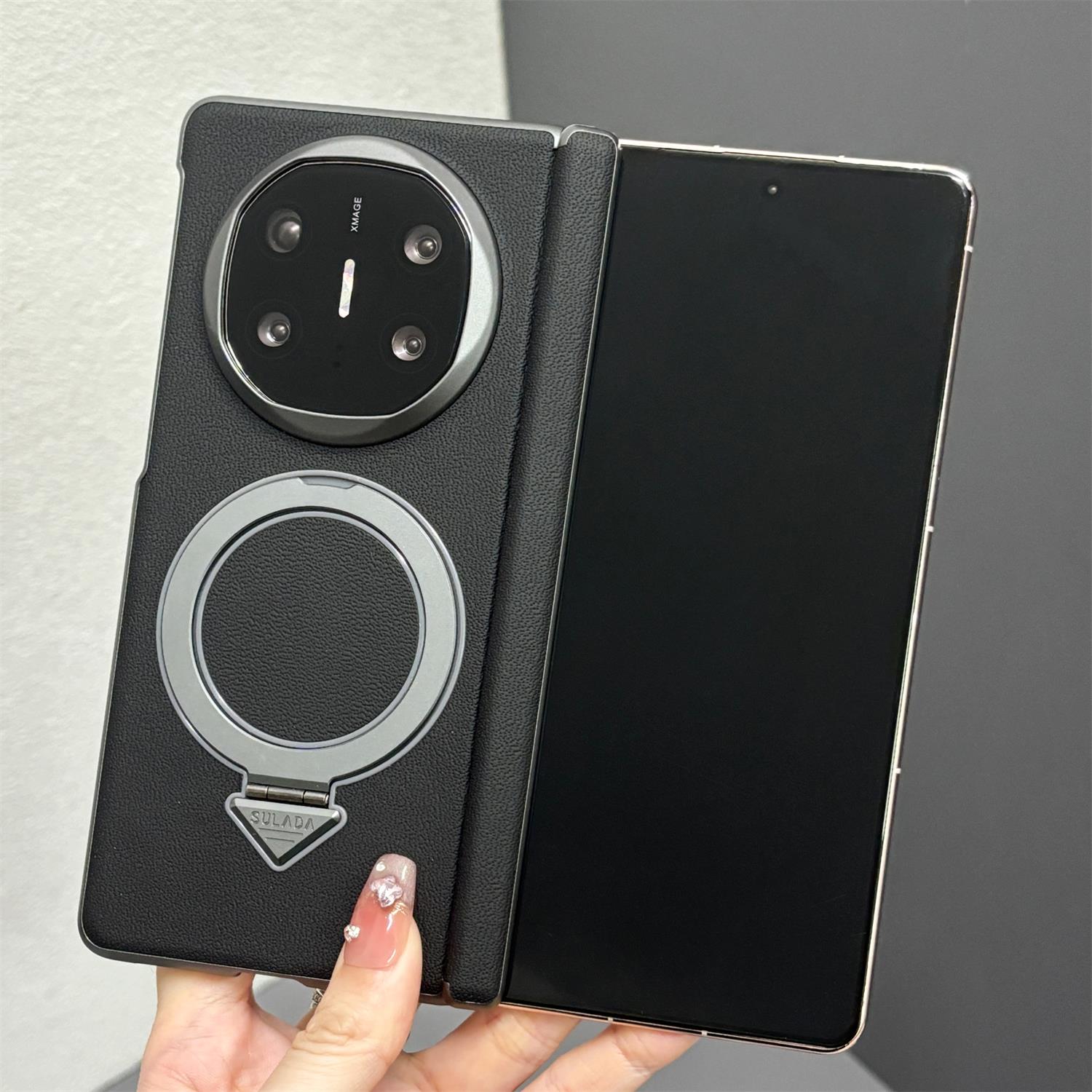 带支架适用华为matex6折叠屏手机壳MateX中轴铰链全包x3典藏版荣耀magicv5支点防摔vivoxfold5新款oppofindN5