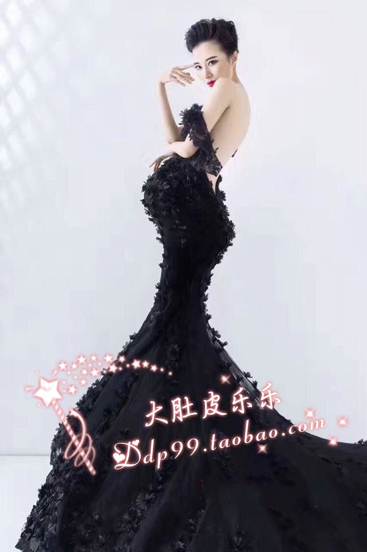 833霸气御姐女王孕照摄影写真服装长裙出租赁影楼拍