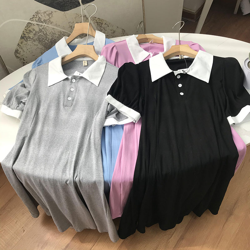 中腰针织连衣裙