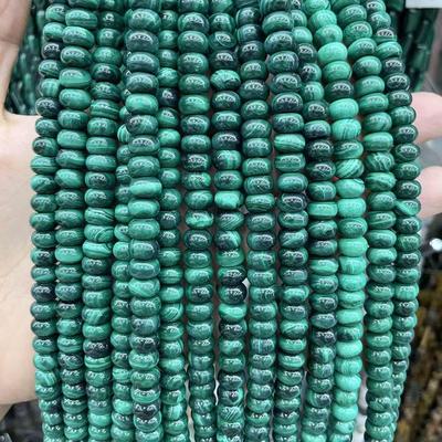 20265*8mm纯天然孔雀石算盘珠隔珠散珠半成品手工DIY手链项链饰品