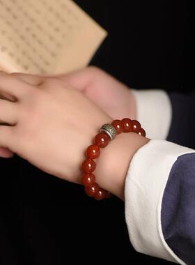 2026红玛瑙手链本命年手串六字真言节生日礼物饰品男士女款情侣生