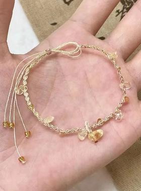 2026敲惊艳~小桂花手工编织手绳小众设计复古百搭爆款手饰桃花结