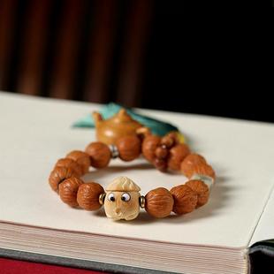 2026猴头凤羽小核桃手串土豪猴头男女文玩单圈把把壶盘玩佛珠手持