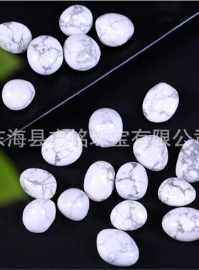 2026一斤天然白松石滚石howlite白纹石香薰扩香石鱼缸盆栽石跨境