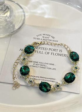 2026「镜中蔷薇」超闪红锆石手链新款高级感时尚百搭红色灵蛇新年