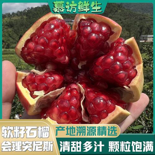 慕访鲜生软籽石榴四川会理突尼斯软籽甜石榴