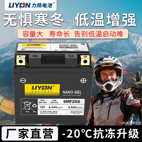 力扬电池雅马哈巧格i125/NMAX150/福喜赛鹰旭鹰 冬季专用踏板电瓶