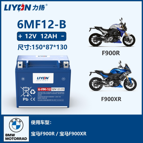 LIYON力扬电池宝马F900R F900XR 专用免维护铅酸电池 摩托车电瓶