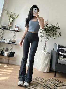 新款groove口袋款女士喇叭裤2024新款显瘦瑜伽运动休闲长裤30“