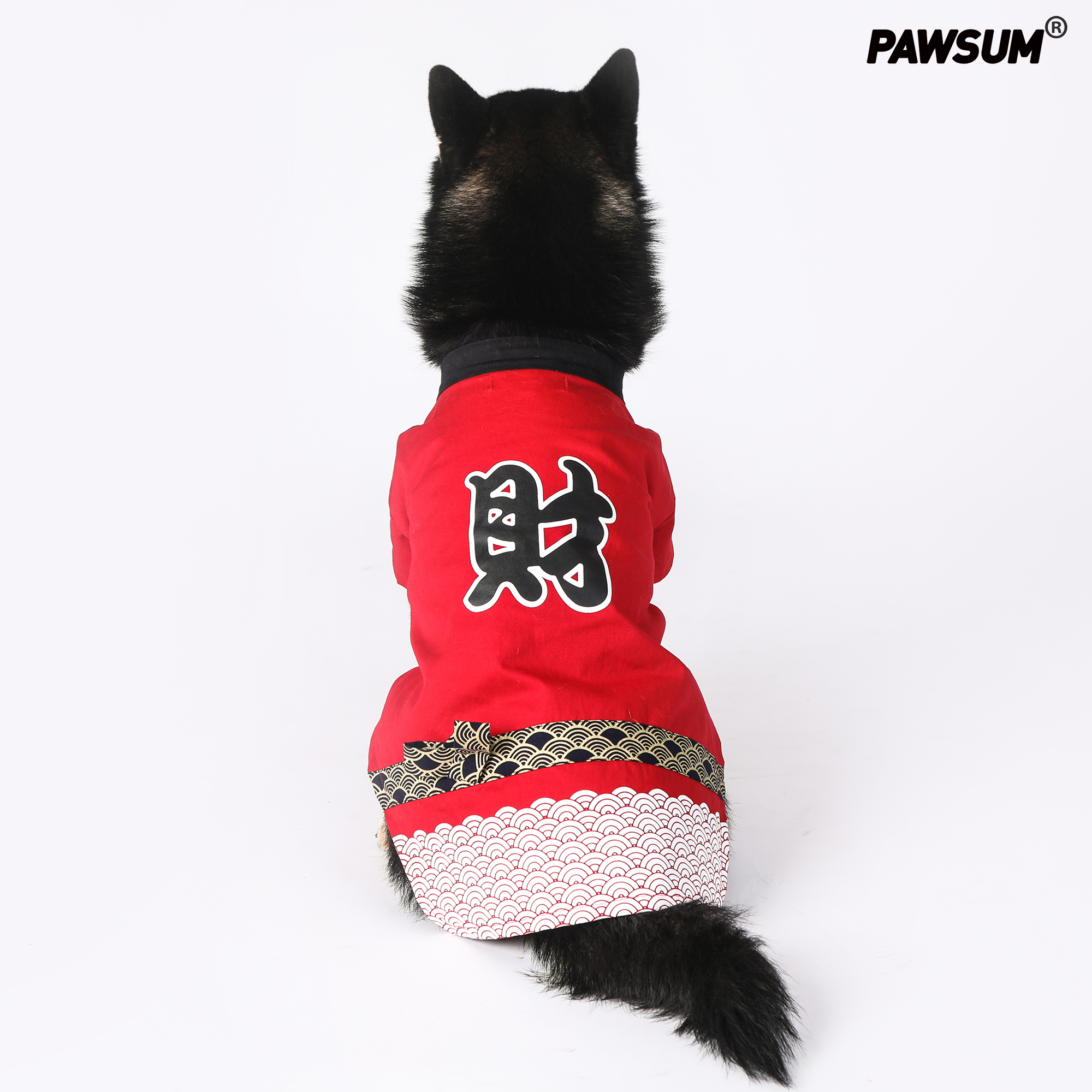 PAWSUM宠物潮牌：新年春节喜庆日系和风狗狗和服宠物柴犬和服道袍
