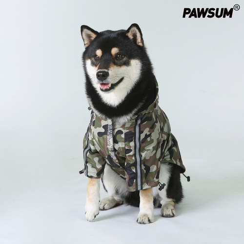 pawsum潮牌柯基迷彩防水宠物狗狗