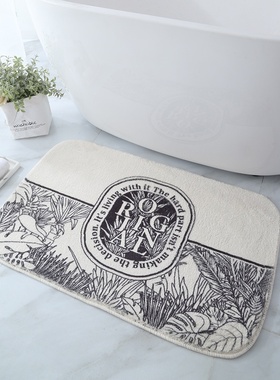 极速Bathroom matsl bathroom doorway absorbent foot mat simpl