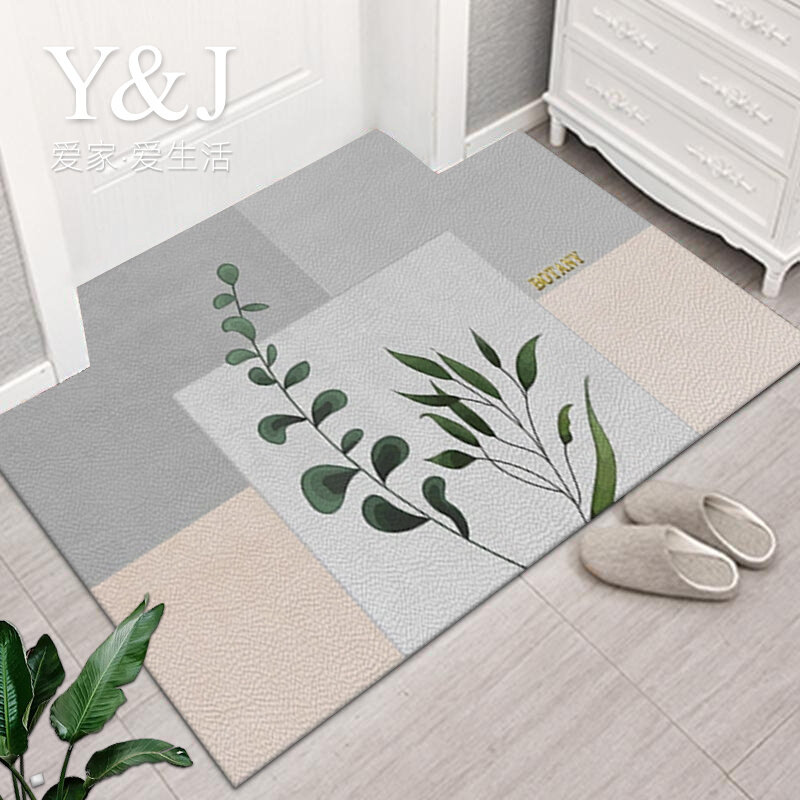 极速Leather floor mat door household entry door mat hXallway