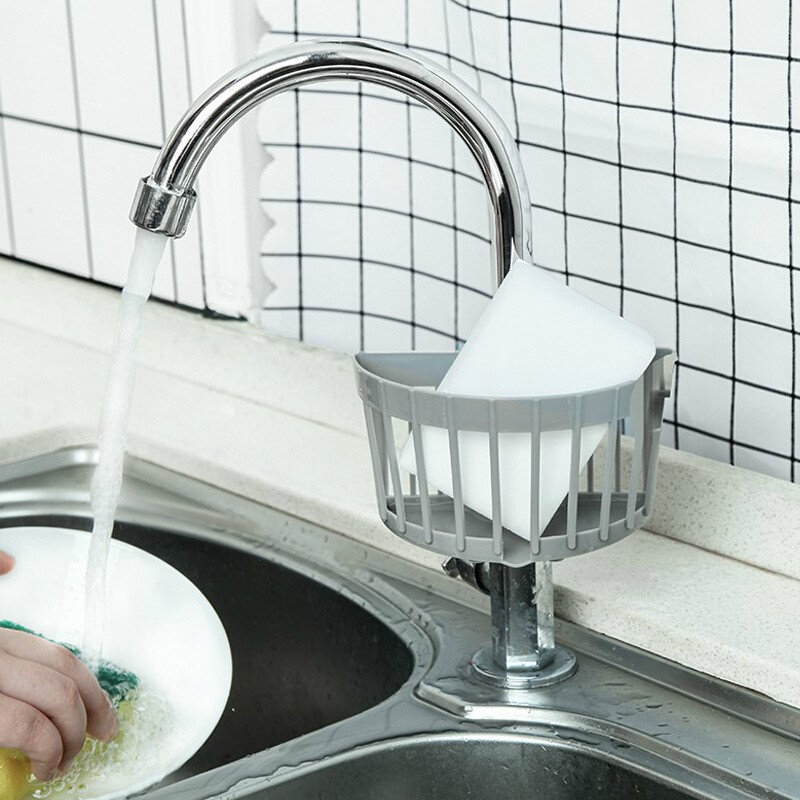 Creative snap-on kitchen sink headstall drain basket sink 厨房/烹饪用具 龙头置物架 原图主图