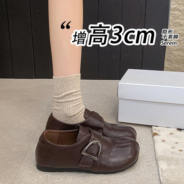 复古假分趾乐福鞋女款2026新款秋季法式配裙子玛丽珍小皮鞋勃肯鞋图片