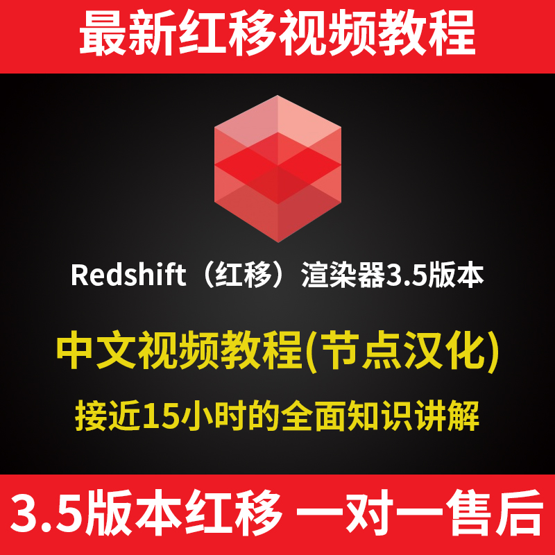 老王redshift3.5全中文汉化C4Dr26版rs红移3.5版本渲染器视频教程