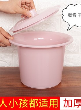 尿桶带盖痰盂老人尿桶成人尿盆夜壶儿童痰盂加厚宝宝坐便盆小马桶