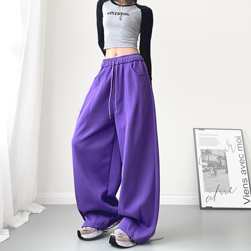 蜜略大码宽松胖MM秋季新品阔腿裤