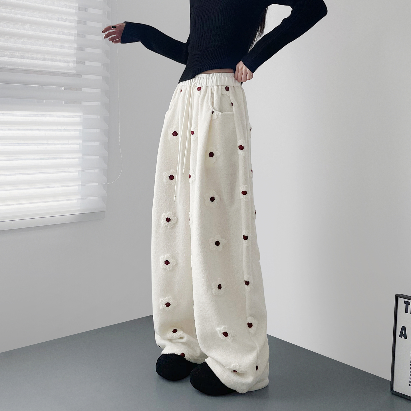 蜜略大码仿羊绒胖mm休闲梨形身材