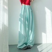 胖mm胯宽大粗腿垂感阔腿裤 冰丝奶芙山本裤 女夏日多巴胺轻薄大码 裙