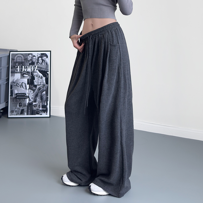 垂坠高腰显瘦阔腿裤蜜略修饰腿型