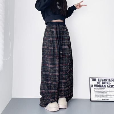 蜜略大码胖mm秋冬阔腿裤梨形身材