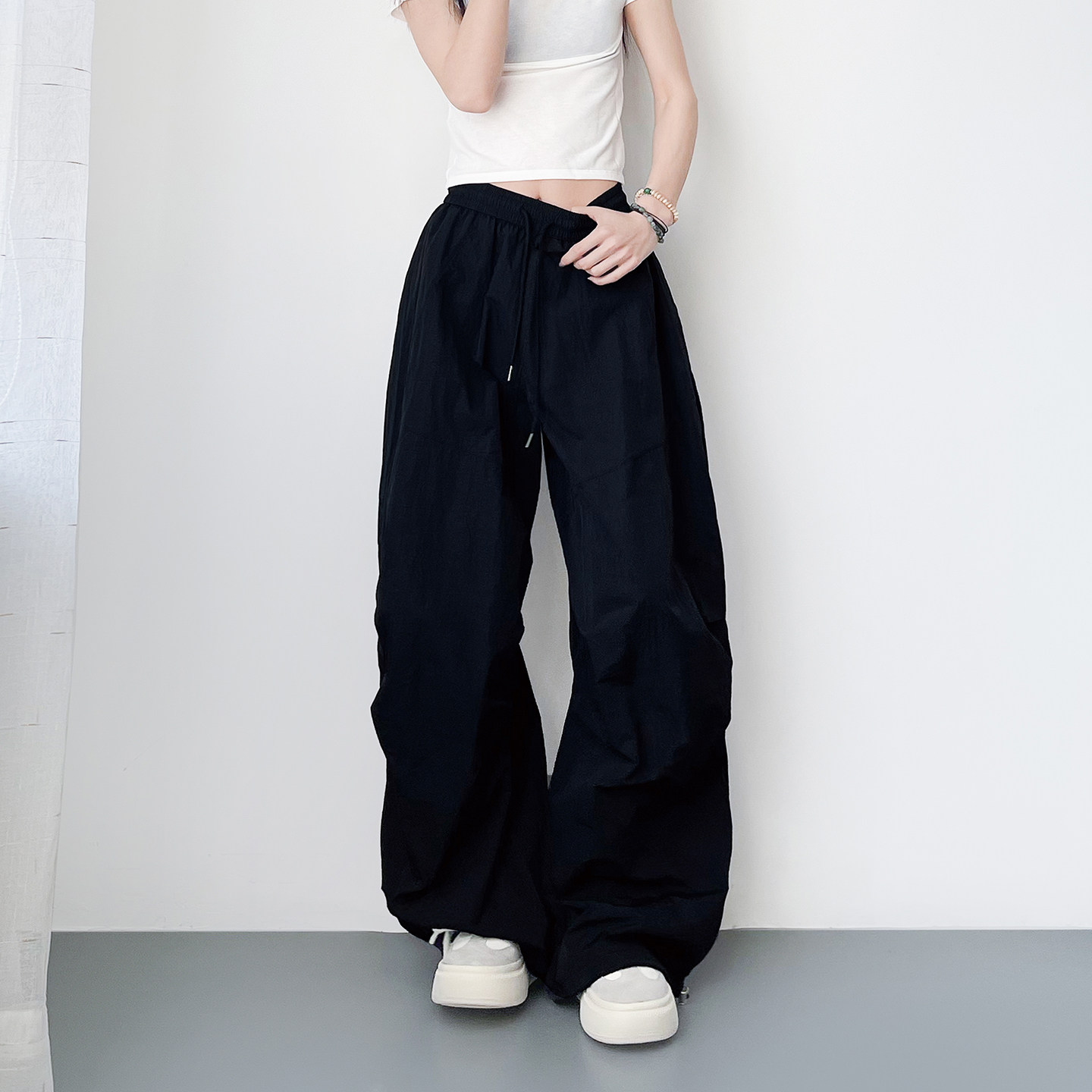 大码显瘦胖mm运动阔腿裤女春季轻薄梨形身材跳舞运动冰丝速干裤子,女装/女士精品,大码裤装,淘宝优惠券,粉丝福利购,淘宝优惠卷