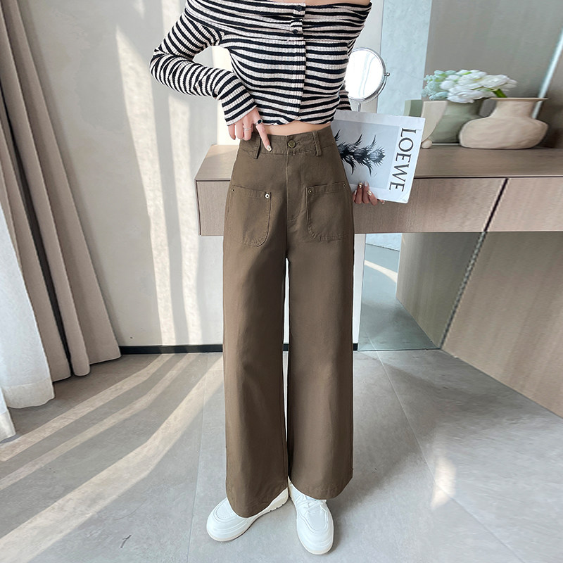 大码高腰阔腿裤女夏季胖mm显瘦遮肉直筒休闲裤宽松垂感九分工装裤,女装/女士精品,大码裤装,淘宝优惠券,粉丝福利购,淘宝优惠卷