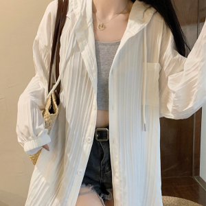 大码胖mm长袖防晒衣女2026夏季新款宽松百搭连帽开衫薄款外套上衣