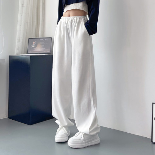 蜜略大码显瘦直筒休闲裤领券下单