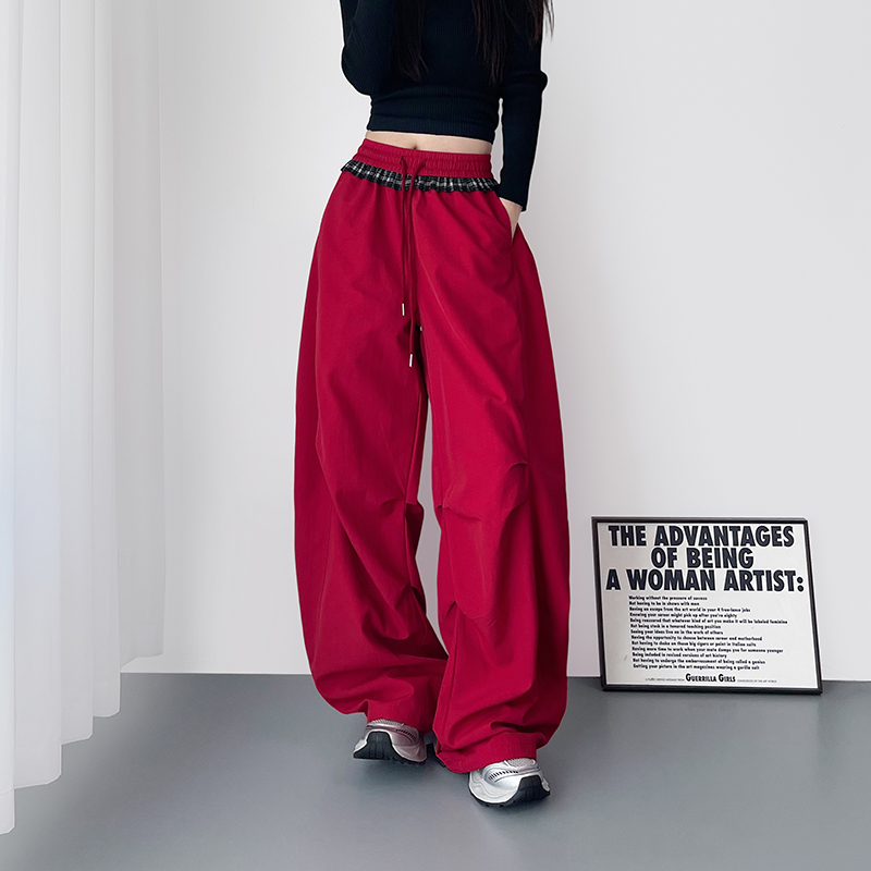 蜜略大码胖mm秋季阔腿裤梨形身材