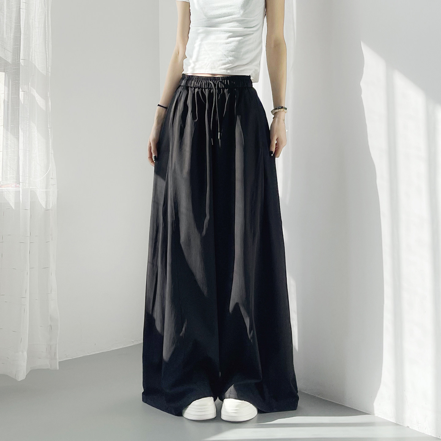 大码宽松防晒大裤腿伞裤女春季薄款胖mm显瘦垂感直筒休闲阔腿长裤,女装/女士精品,大码裤装,淘宝优惠券,粉丝福利购,淘宝优惠卷