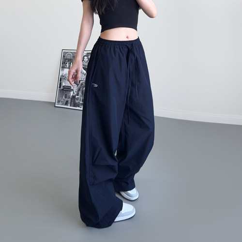 大码休闲显瘦阔腿裤蜜略梨形身材