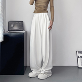 冬季 胖mm宽松慵懒休闲加绒高腰显瘦加厚运动卫裤 山本阔腿裤 女大码