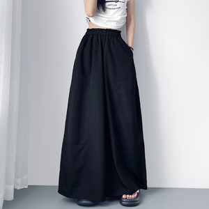 大码冰丝奶芙软糯防晒阔腿裤女夏季胖mm梨型身材显瘦垂感休闲裙裤