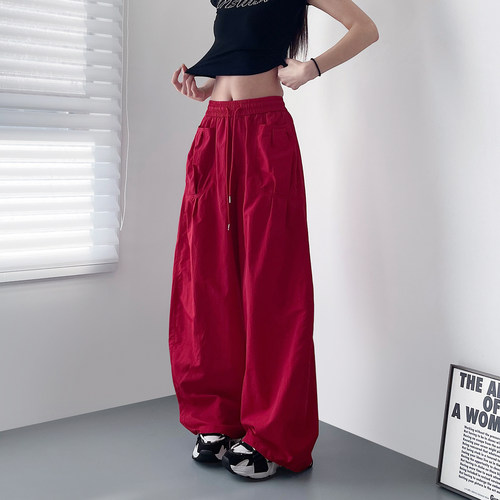 蜜略大码胖mm夏季休闲显瘦阔腿裤