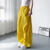 夏日多巴胺冰丝速干轻薄阔腿裤 裤 女大码 胖mm遮肉拖地跳舞防晒工装