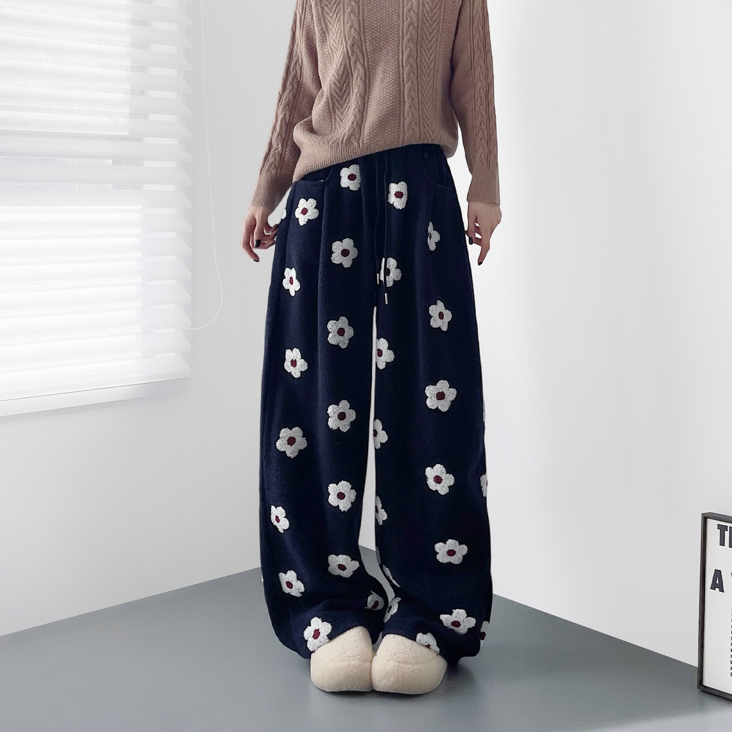 蜜略大码仿羊绒胖mm休闲梨形身材