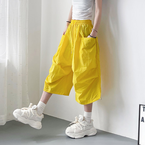 蜜略大码显瘦胖mm七分裤梨形身材