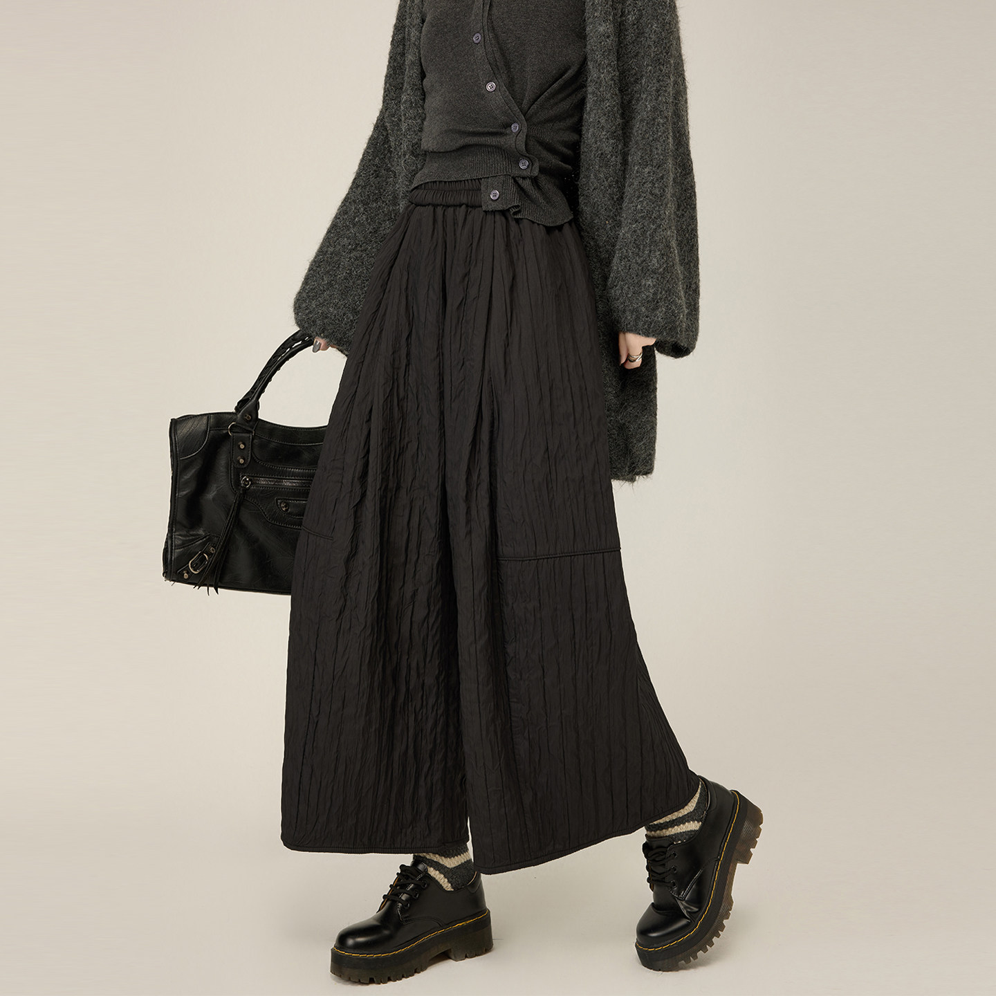 大码宽松加绒加厚冬季肌理感八分裤女胖mm显瘦保暖宽松藏肉阔腿裤,女装/女士精品,大码裤装,淘宝优惠券,粉丝福利购,淘宝优惠卷