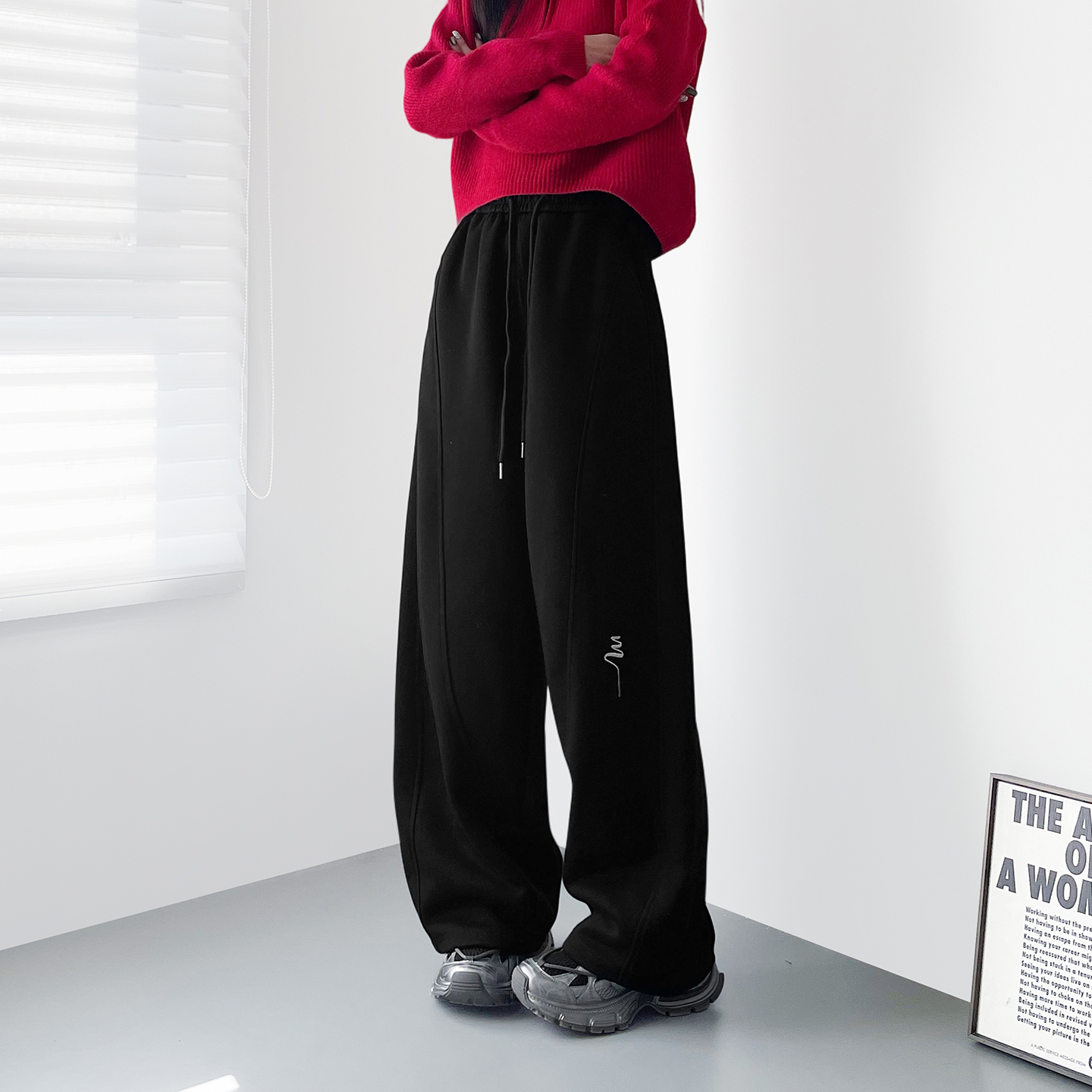 蜜略大码显瘦胖mm阔腿裤梨形身材