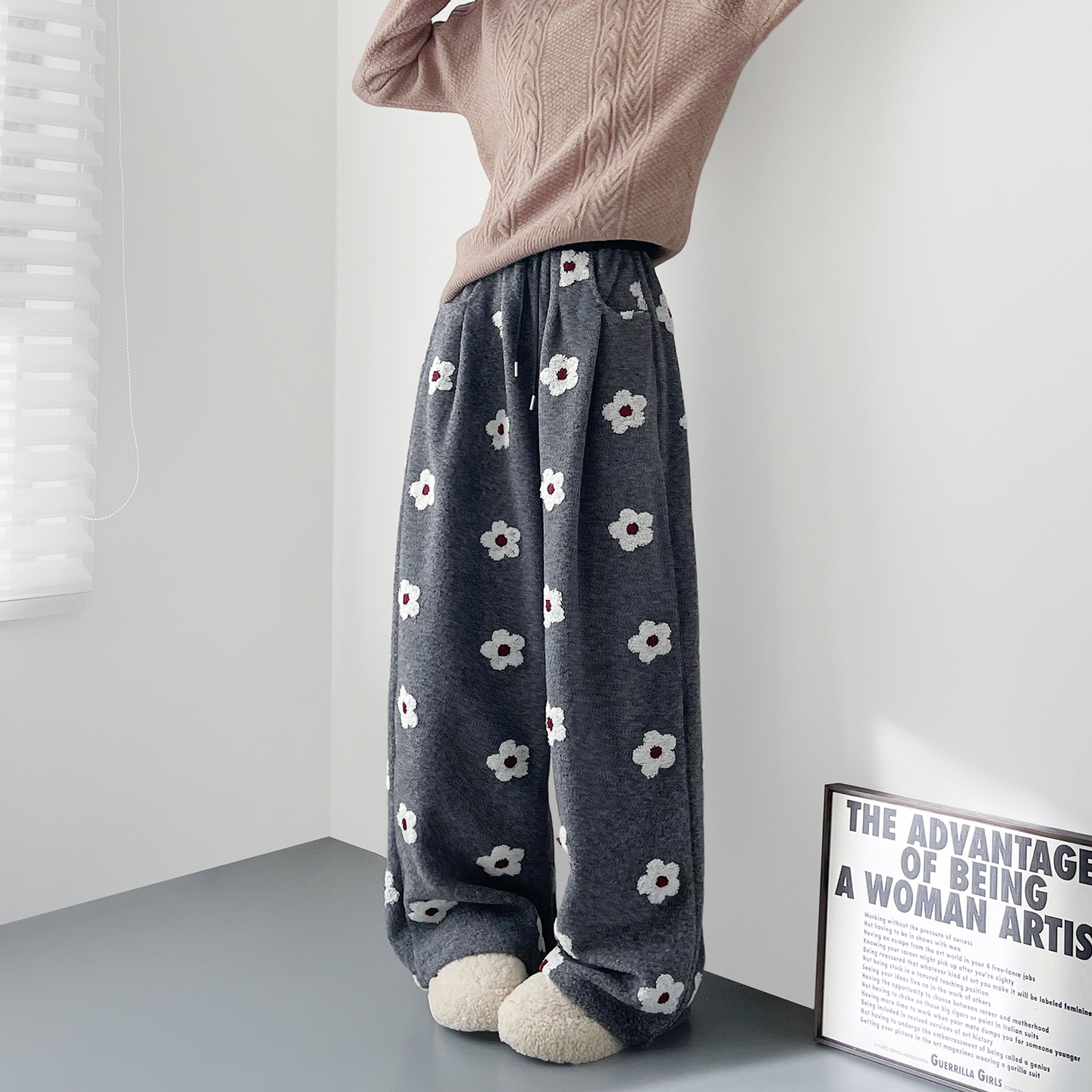 蜜略大码仿羊绒胖mm休闲梨形身材