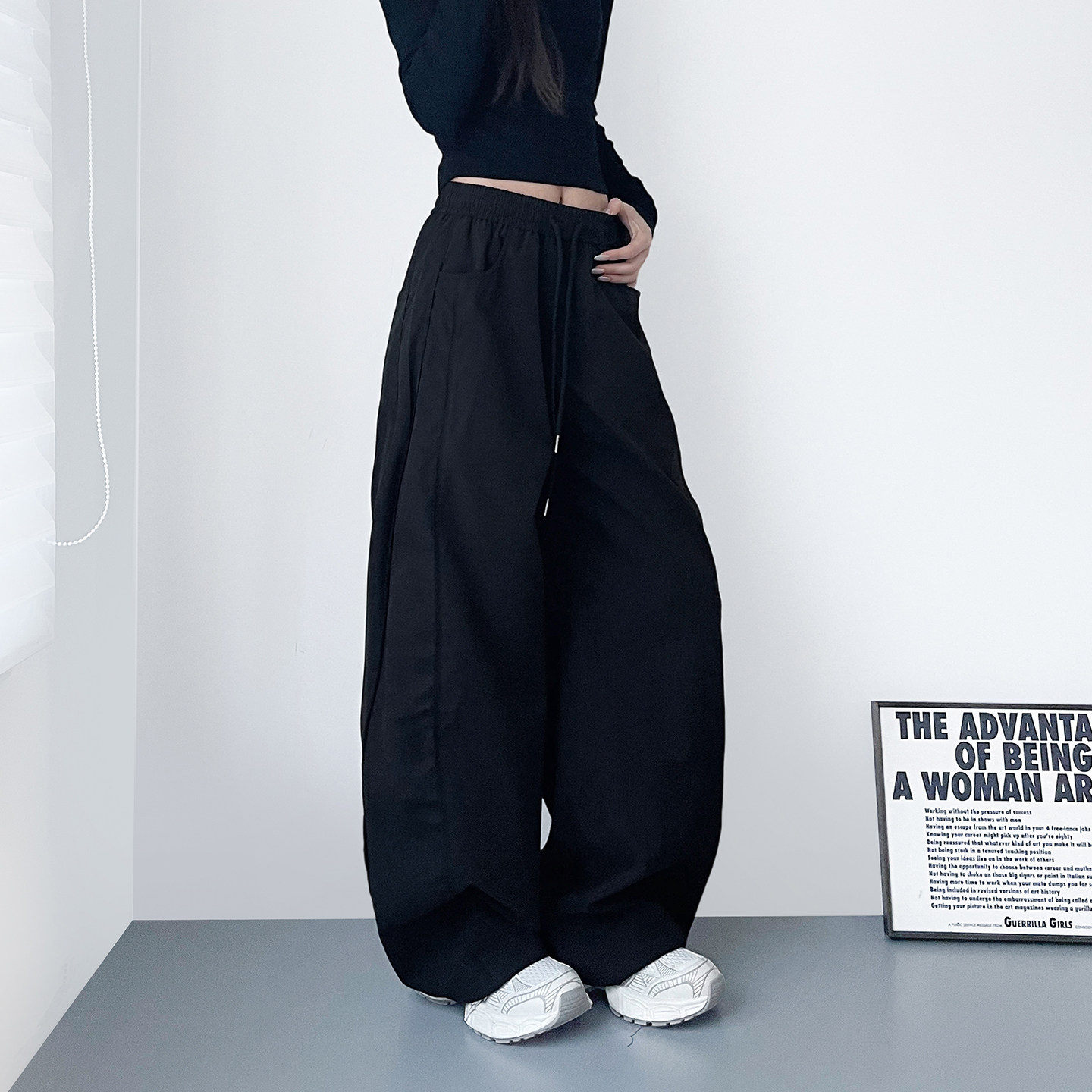 大码显瘦宽松阔腿裤女春季新款胖mm梨形身材运动休闲通勤直筒长裤,女装/女士精品,大码裤装,淘宝优惠券,粉丝福利购,淘宝优惠卷