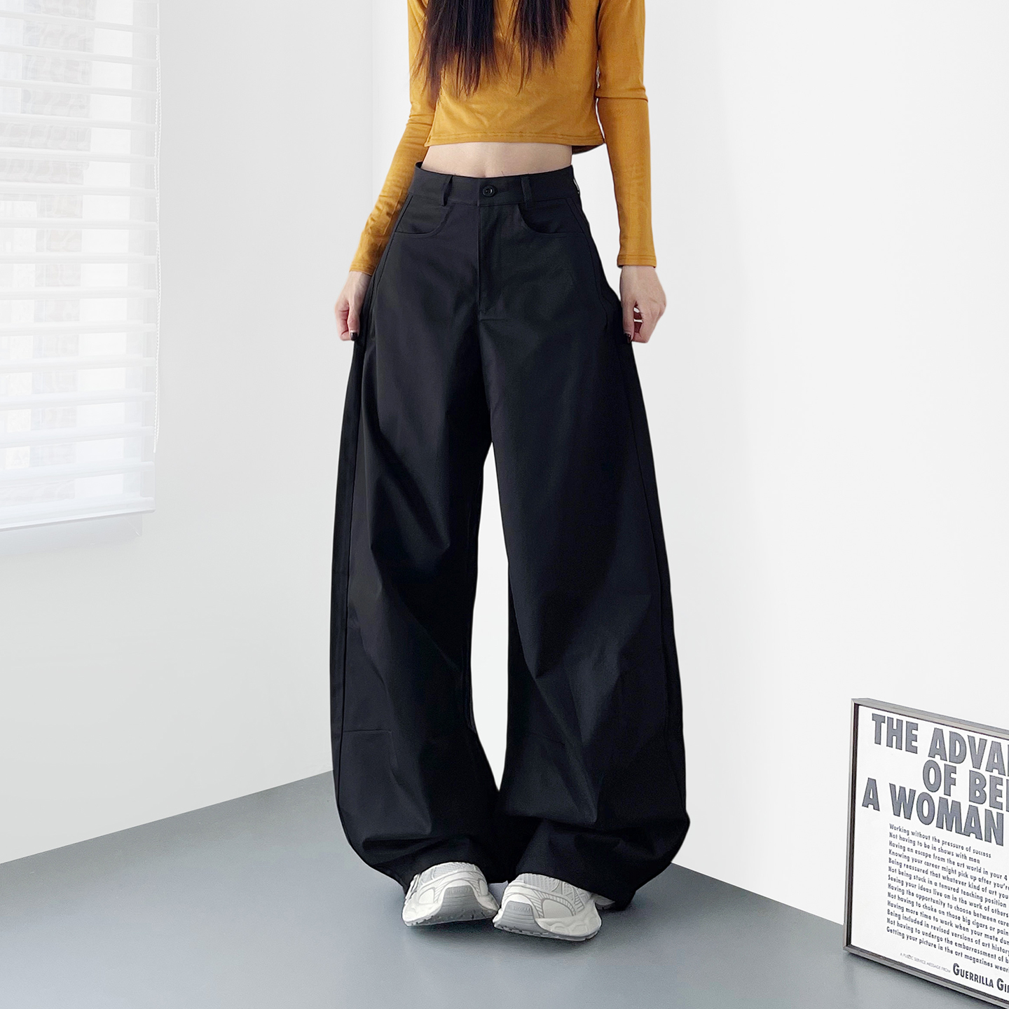 蜜略大码显瘦胖mm阔腿裤梨形身材