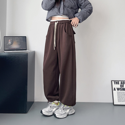 蜜略梨形身材大码宽松显瘦休闲裤